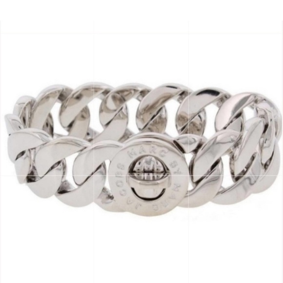 NEW Marc By Marc Jacobs Silver Tone Katie Logo Link Bracelet NWT - Picture 4 of 4